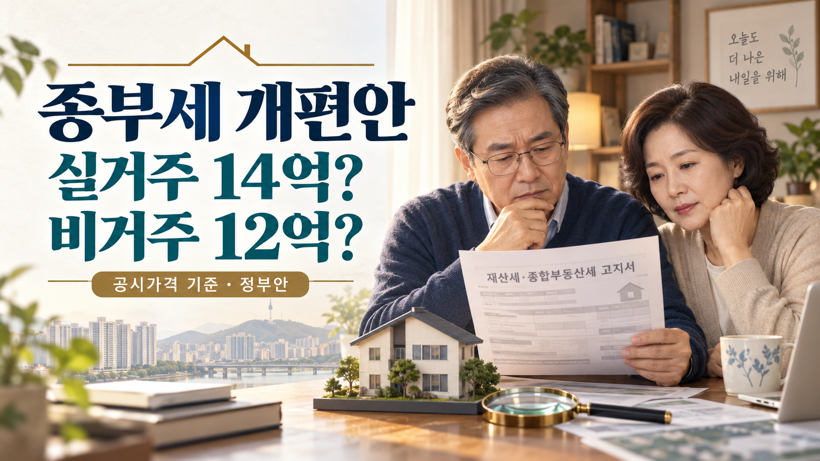 종부세 개편안, 2027년 실거주 1주택 14억·비거주 12억 유지? 내 집 세금 기준 정리
