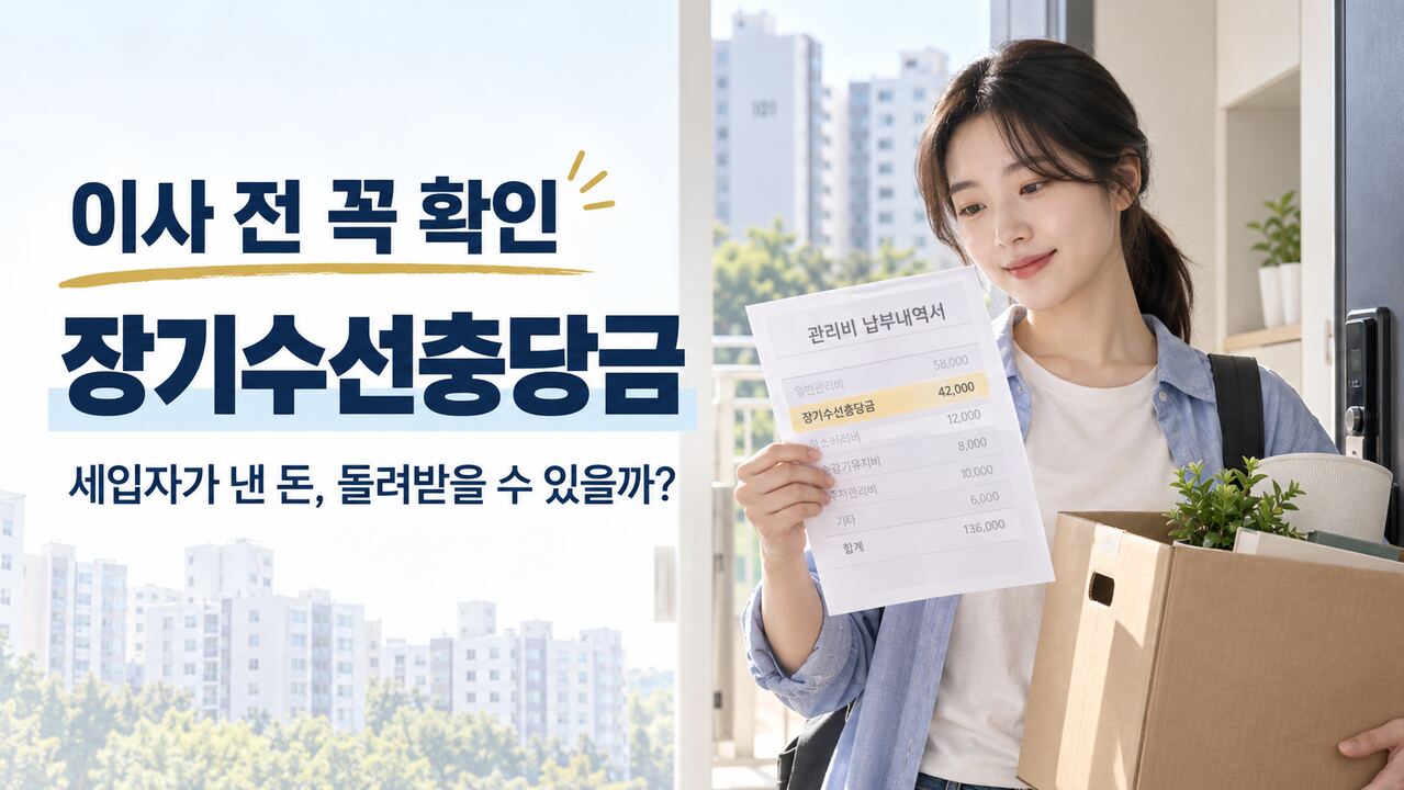 장기수선충당금, 세입자가 왜 내고 이사할 때 돌려받을 수 있을까?