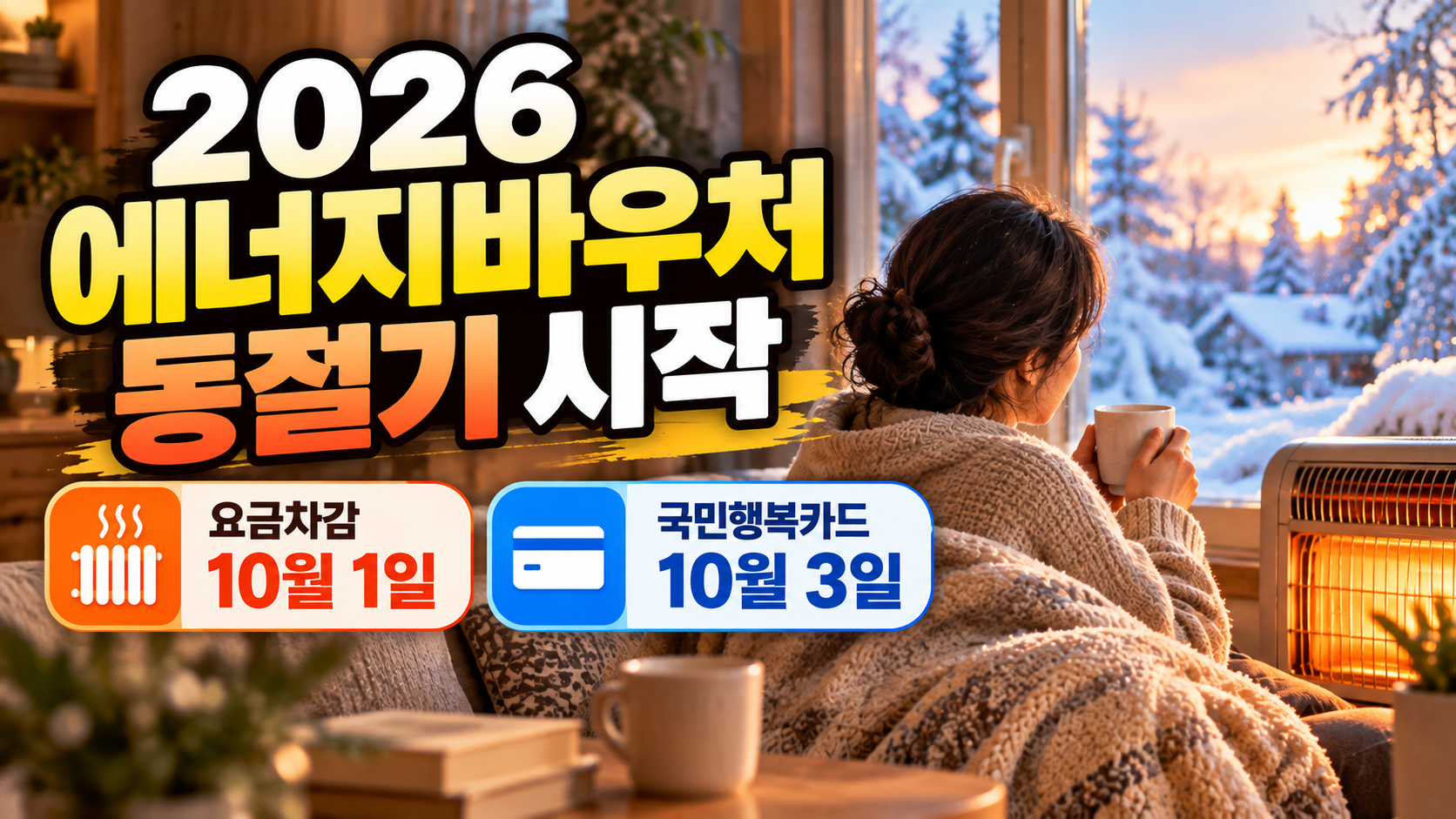 2026 에너지바우처 동절기 10월 1일 시작, 잔액·사용처와 신청 중단일까지