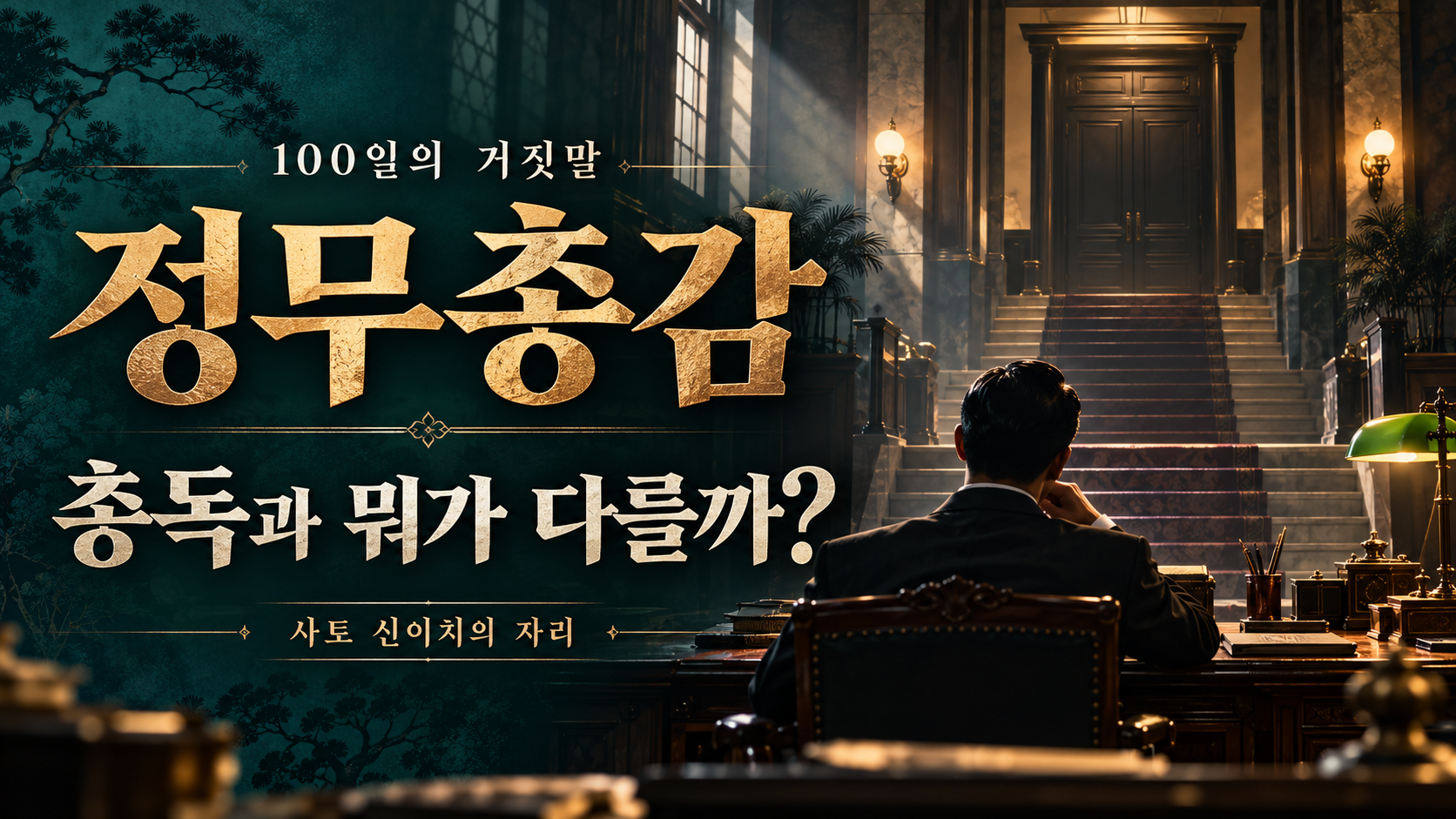 100일의 거짓말 정무총감 뜻, 사토는 총독과 뭐가 다를까?