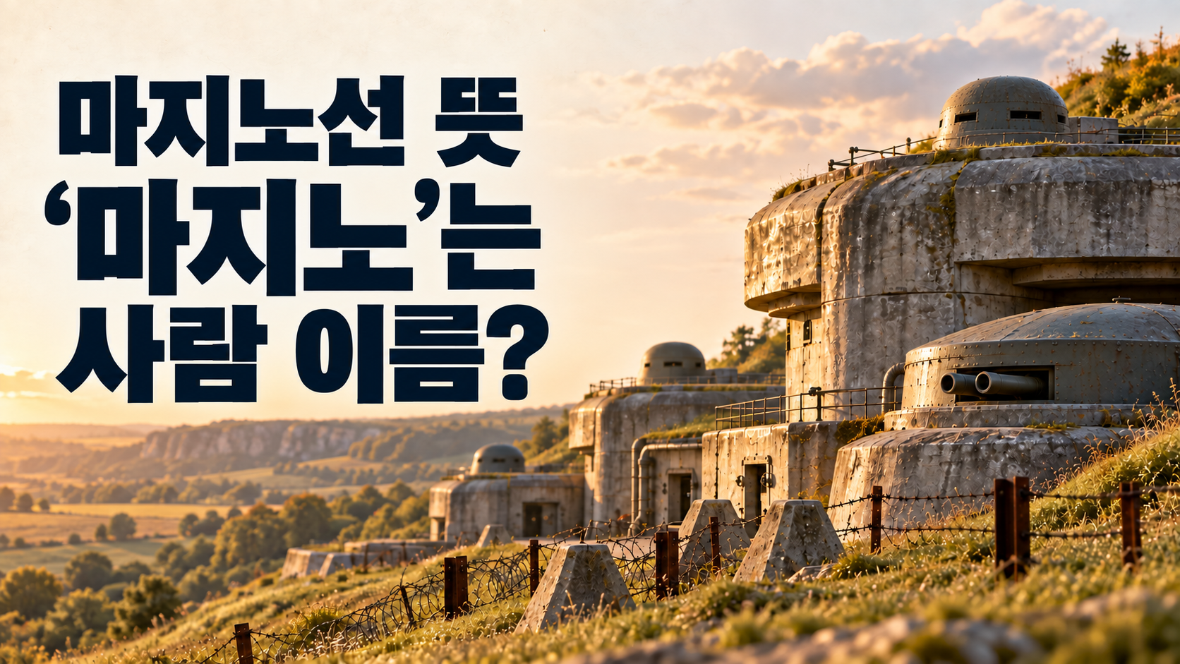 마지노선 뜻과 유래, ‘마지노’는 사람 이름이었다?
