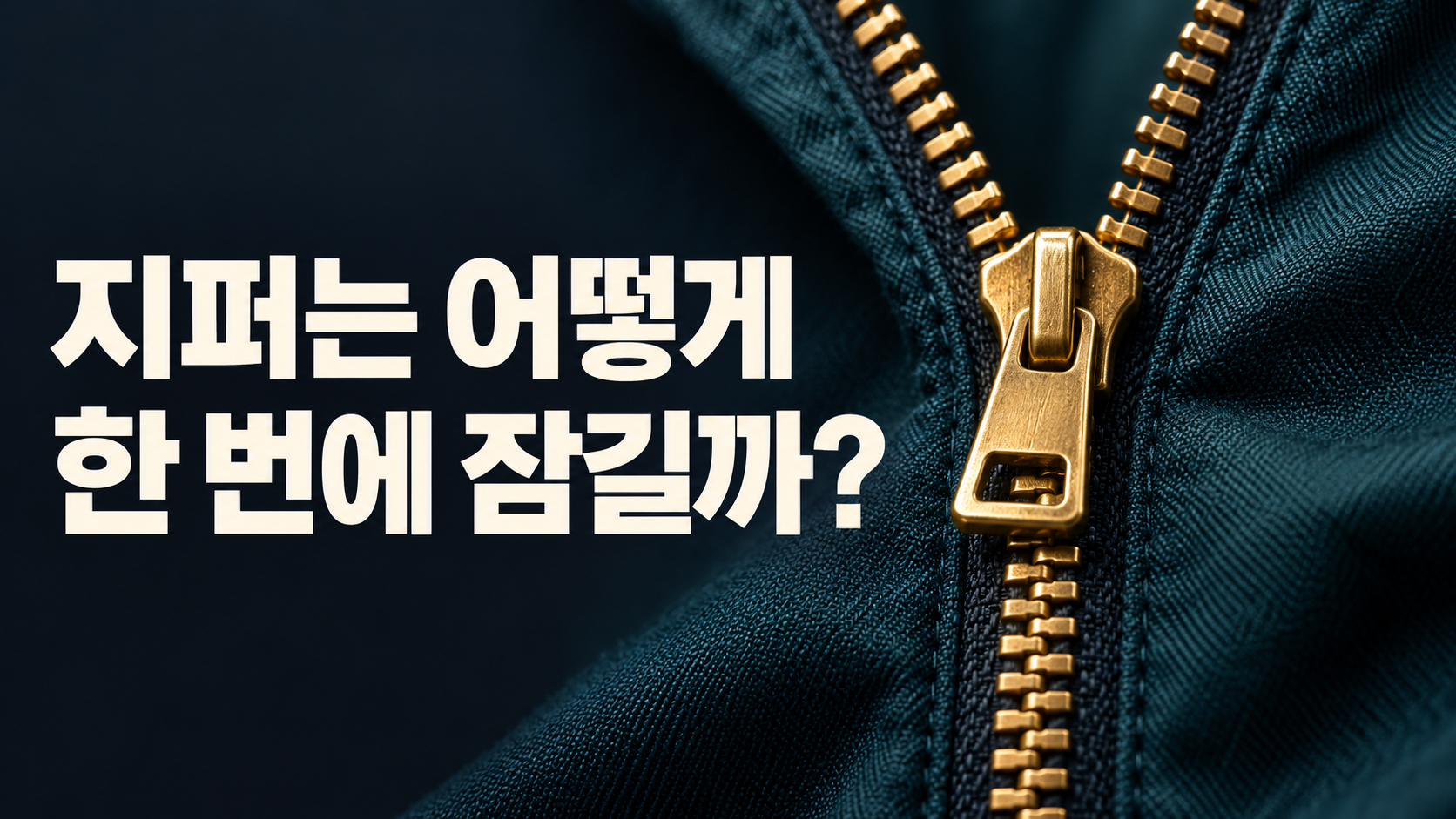 지퍼는 어떻게 한 번에 잠길까? 손잡이 하나에 담긴 발명의 역사